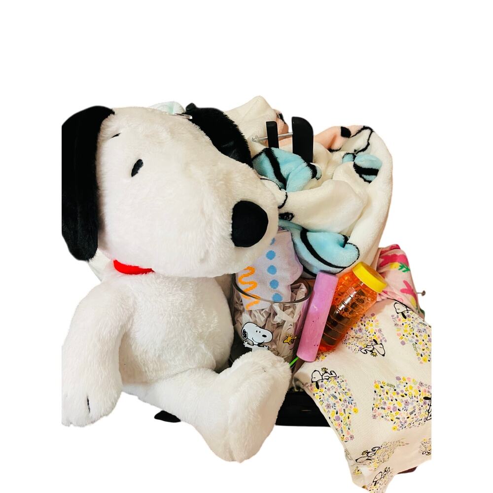 Snoopy large Easter bundle comes with two soft adorable Easter, 50 x 70 throws